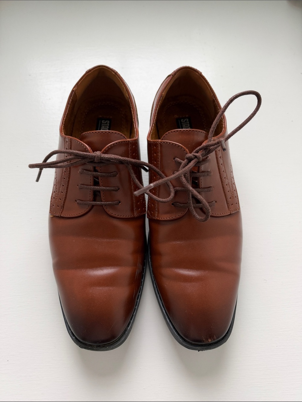 Stacy Adams Tan/Brown Kids Dress Oxfords